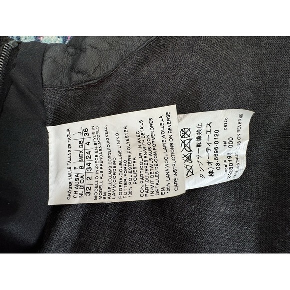 SPORTMAX Defile - Made In Italy‎ - Lamb Leather And Wool Dress Size 2 Flaws - Picture 7 of 11